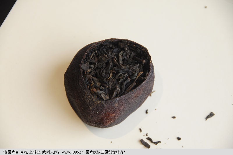 100年前的陈皮包普洱茶