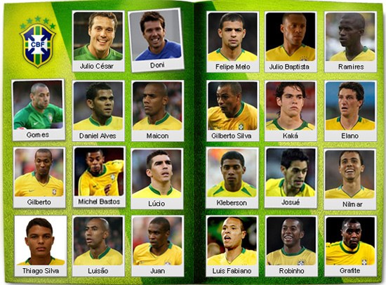 巴西23人世界杯大名单出炉(转）