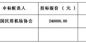 邵阳武冈机场有限责任公司招标项目中标候选人公示