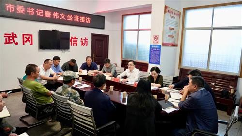 武冈市委书记唐伟文到市信访局坐班接访